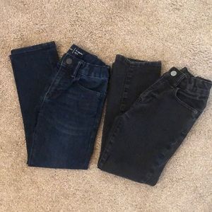 Set of 2 Gap Kids Jeans. Denim and Black. Size 6.